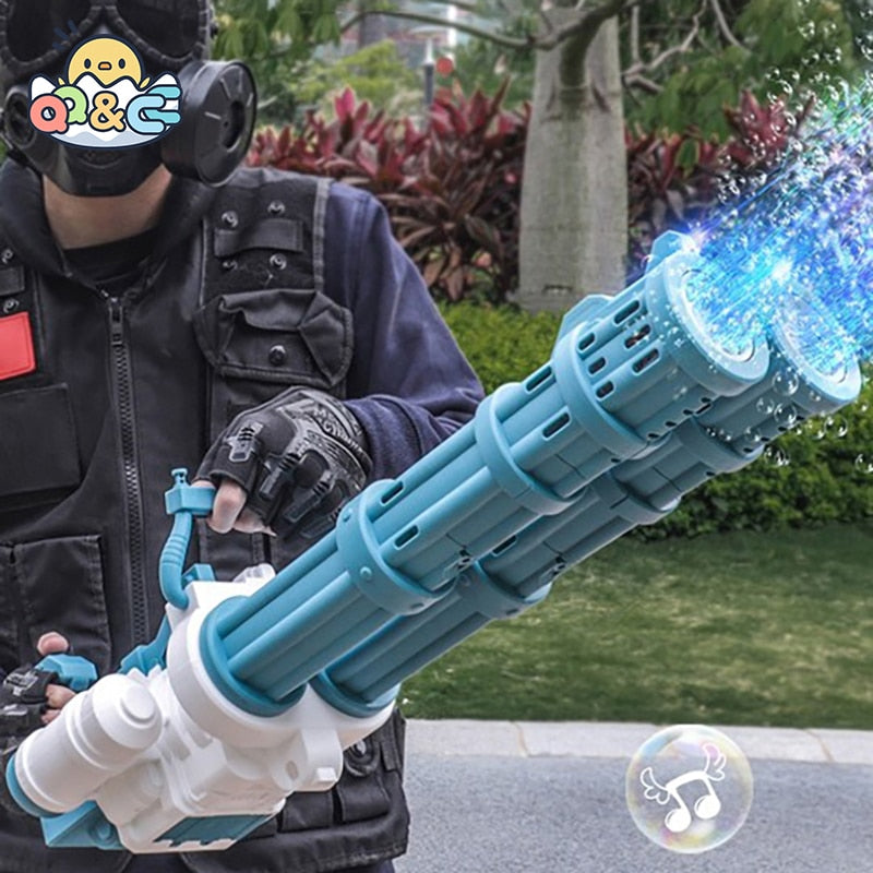 Super Big Double-Tube Bubble Gun - Outdoor Bubble Machine for Kids